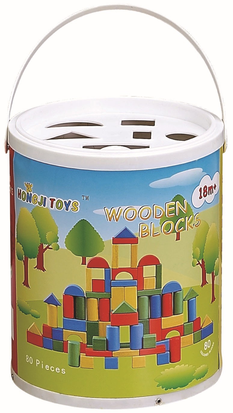 small wooden building blocks