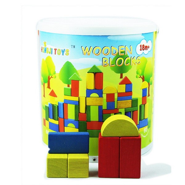 small wooden building blocks